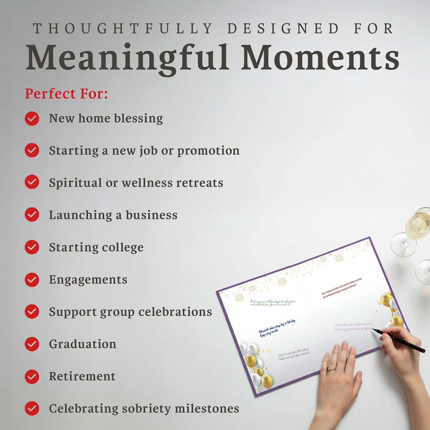 Personalized Multipurpose Guest Book - Cheers to New Beginnings (PURPLE)